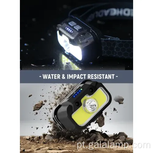 Luz de acampamento de sensor de movimento recarregável com opções de RGB